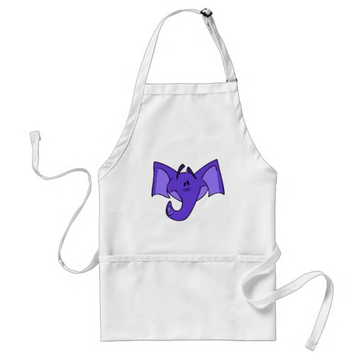 Purple Elephant Apron
