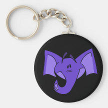 Purple Elephant Keychain