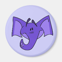 Purple Elephant Magnet