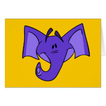 Purple Elephant Note Card