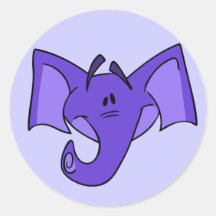 Purple Elephant Stickers