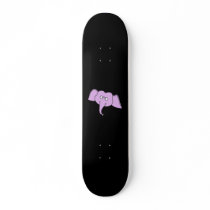 Purple Elephant with Glasses. Custom Skate Board