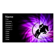 Purple Equestrian Business Cards