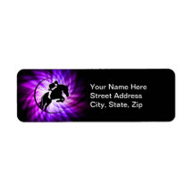 Purple Equestrian Custom Return Address Labels