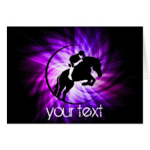 Purple Equestrian Greeting Card
