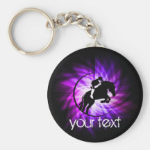 Purple Equestrian Key Chain