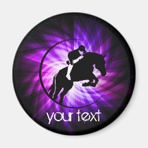 Purple Equestrian Magnet