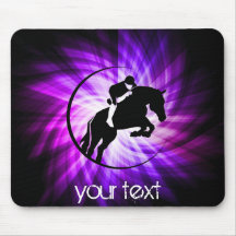 Purple Equestrian Mouse Pad