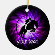 Purple Equestrian Ornaments