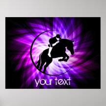 Purple Equestrian Posters