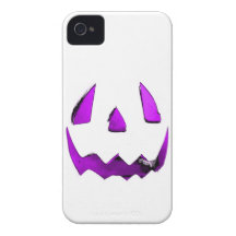 Purple Eye Jack O'Lantern Face iPhone 4 Case-Mate Cases