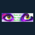 Purple Eyes on the Road bumper stickers
