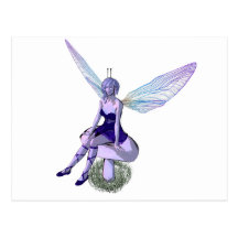 Purple Faery Illustration - POSTCARD
