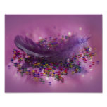 Purple Fairys Feather Photo Art