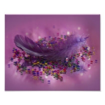 Purple Fairys Feather Photo Art