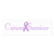 Purple Fancy Survivor Bookmark Business Cards