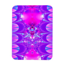 Purple Fantasy Fractal Rectangle Magnet