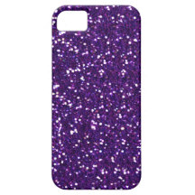 Purple Faux Glitter Case-Mate iPhone 5 Case