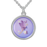 Purple Fibro Awareness Necklace