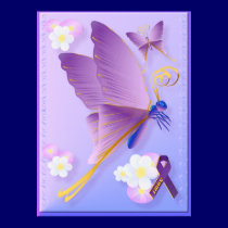 Purple Fibro Awareness Poster posters