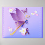 Purple Fibro Awareness Yardsign Print