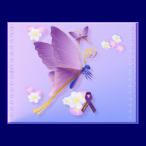Purple Fibro Awareness Yardsign posters