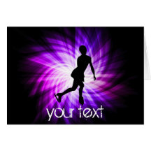 Purple Figure Skating Greeting Cards