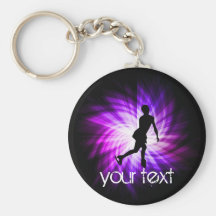 Purple Figure Skating Keychain