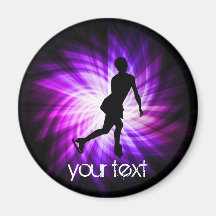 Purple Figure Skating Refrigerator Magnets
