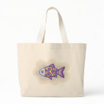 Purple Fish Tote Bag