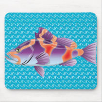 Purple Fish Mouse Mat