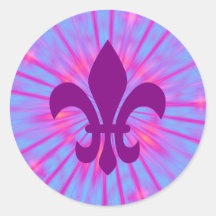 Purple Fleur de Lis Autocollant