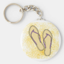 Purple Flip Flop Keychain