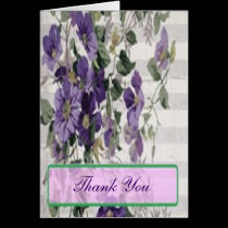 Purple floral All occasion cards
