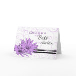 Purple Floral Bridal Luncheon Invitation Card