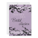 Purple Floral Bridal Luncheon Invitation Cards