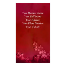 Purple floral business card