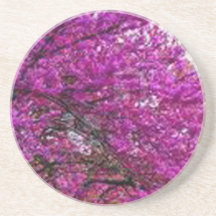 PURPLE FLORAL DRINK COASTER