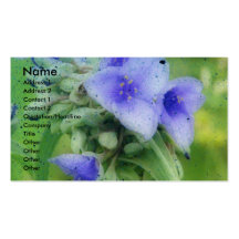 Purple Floral Grunge Business Card Template
