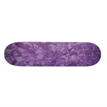 Purple Floral Pattern Skateboard