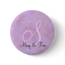 Purple Floral Splendour- Monogram: Buttons