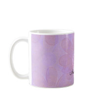 Purple Floral Splendour- Monogram: Coffee Mug