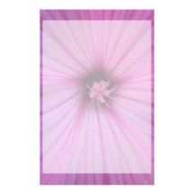 Purple Floral Stationery