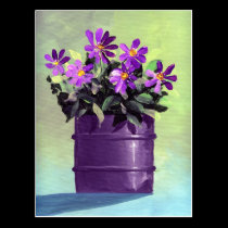 Purple Floral Still Life postcards
