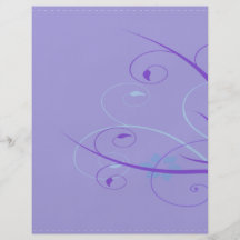 purple floral swirl personalized flyer