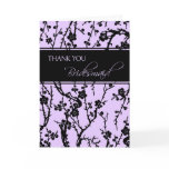 Purple Floral Thank You Bridesmaid Card