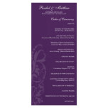 Purple Floral Wedding Program