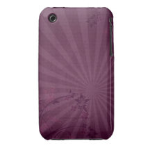 Purple flourish iPhone 3 cases