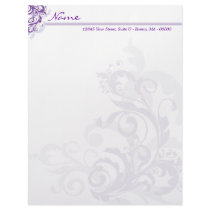 Purple Flourish Letterhead
