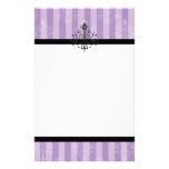 Purple Flourish stationery